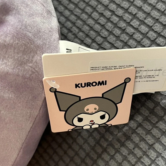 NEW Miniso X Sanrio Kuromi Ultra Soft 15" Plush Pillow Back Cushion - Picture 4 of 4